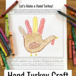 Hand Turkey Thanksgiving Craft With Printable Template Inside Hand Turkey Craft Template