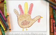 Hand Turkey Thanksgiving Craft With Printable Template inside Hand Turkey Templates