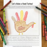 Hand Turkey Thanksgiving Craft With Printable Template Throughout Thanksgiving Hand Turkey Template