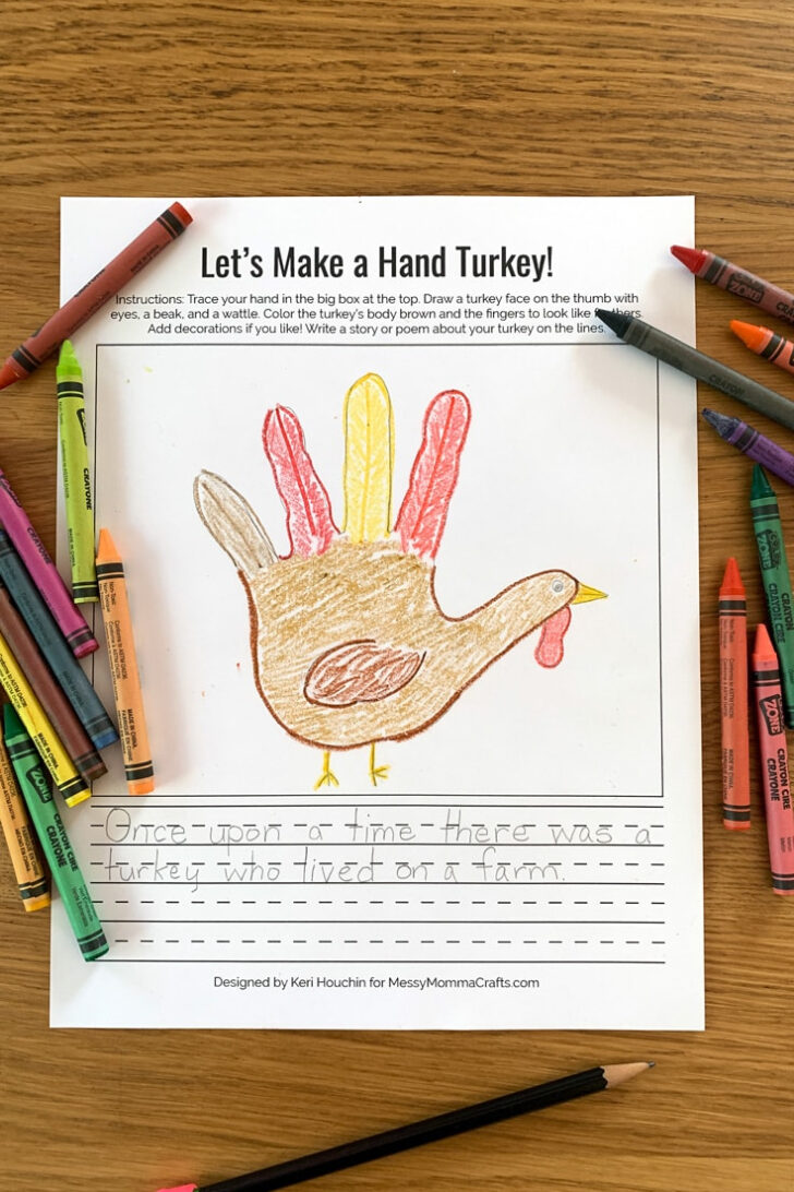 Thanksgiving Hand Turkey Template