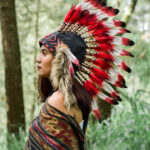 Handmade Red Feather Mohawk Headdress: Adult Costume Hat   Etsy Throughout U Tub Westlee Feather Template