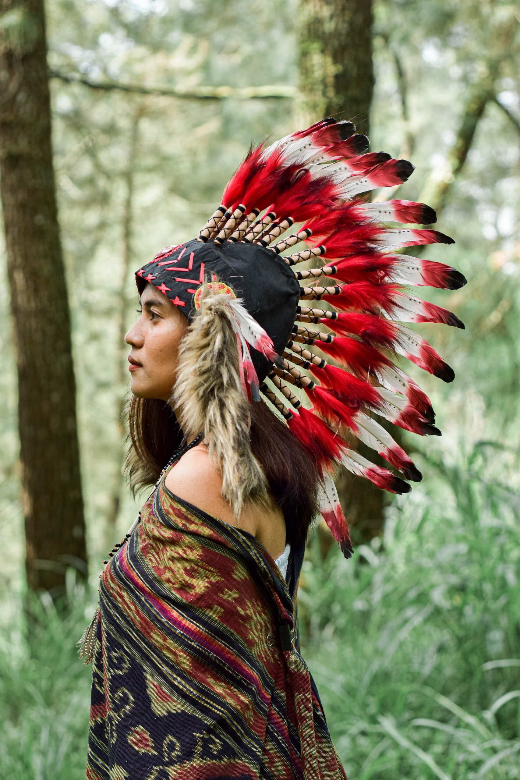 Handmade Red Feather Mohawk Headdress: Adult Costume Hat - Etsy throughout U-Tub Westlee Feather Template