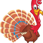 Happy Thanksgiving Turkey Cartoon Design For Print Or Invitation Regarding Turkey Cartoon Template