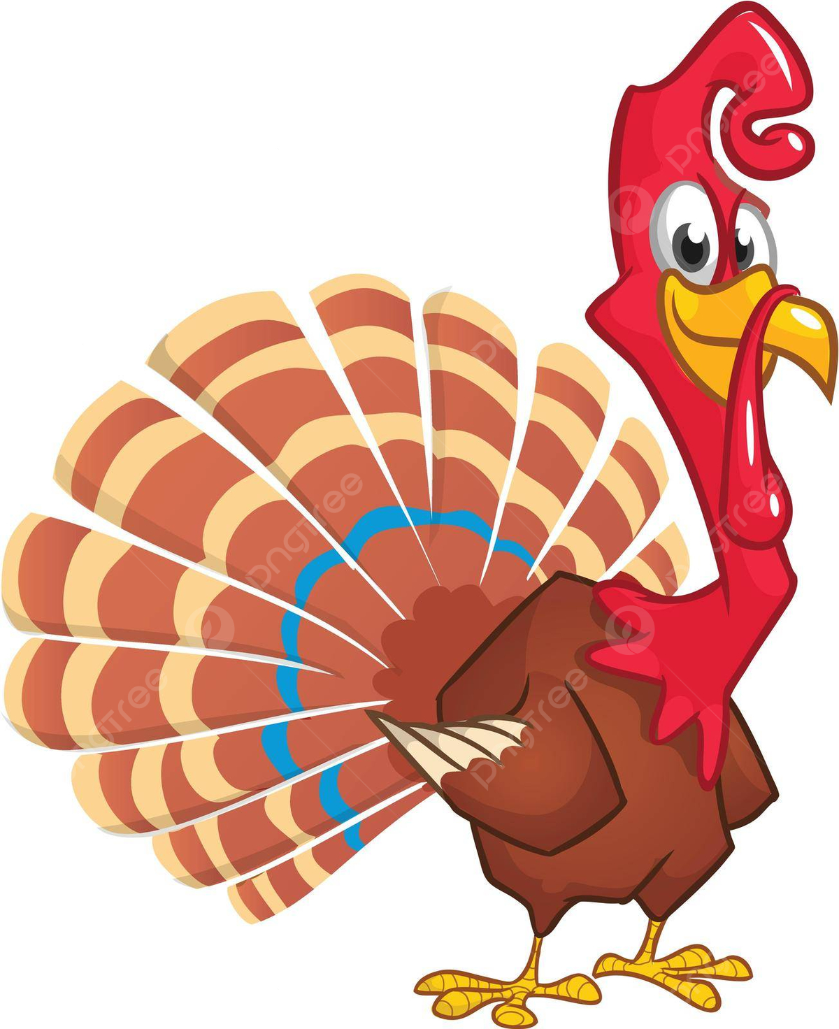 Happy Thanksgiving Turkey Cartoon Design For Print Or Invitation regarding Turkey Cartoon Template