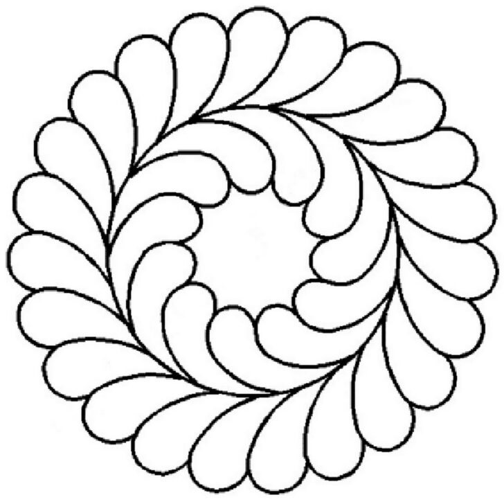 Feather Wreath Quilt Template Feather Wreath Quilt Template