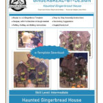 Haunted Gingerbread House Template   Etsy Regarding Haunted Mansion Gingerbread House Template