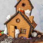 Haunted Halloween Gingerbread House For Gingerbread Haunted House Template