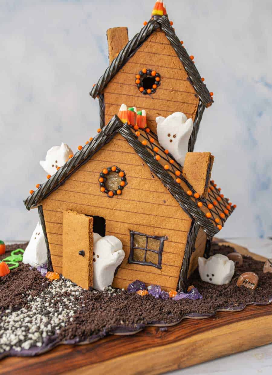 Haunted Halloween Gingerbread House pertaining to Halloween Gingerbread House Template