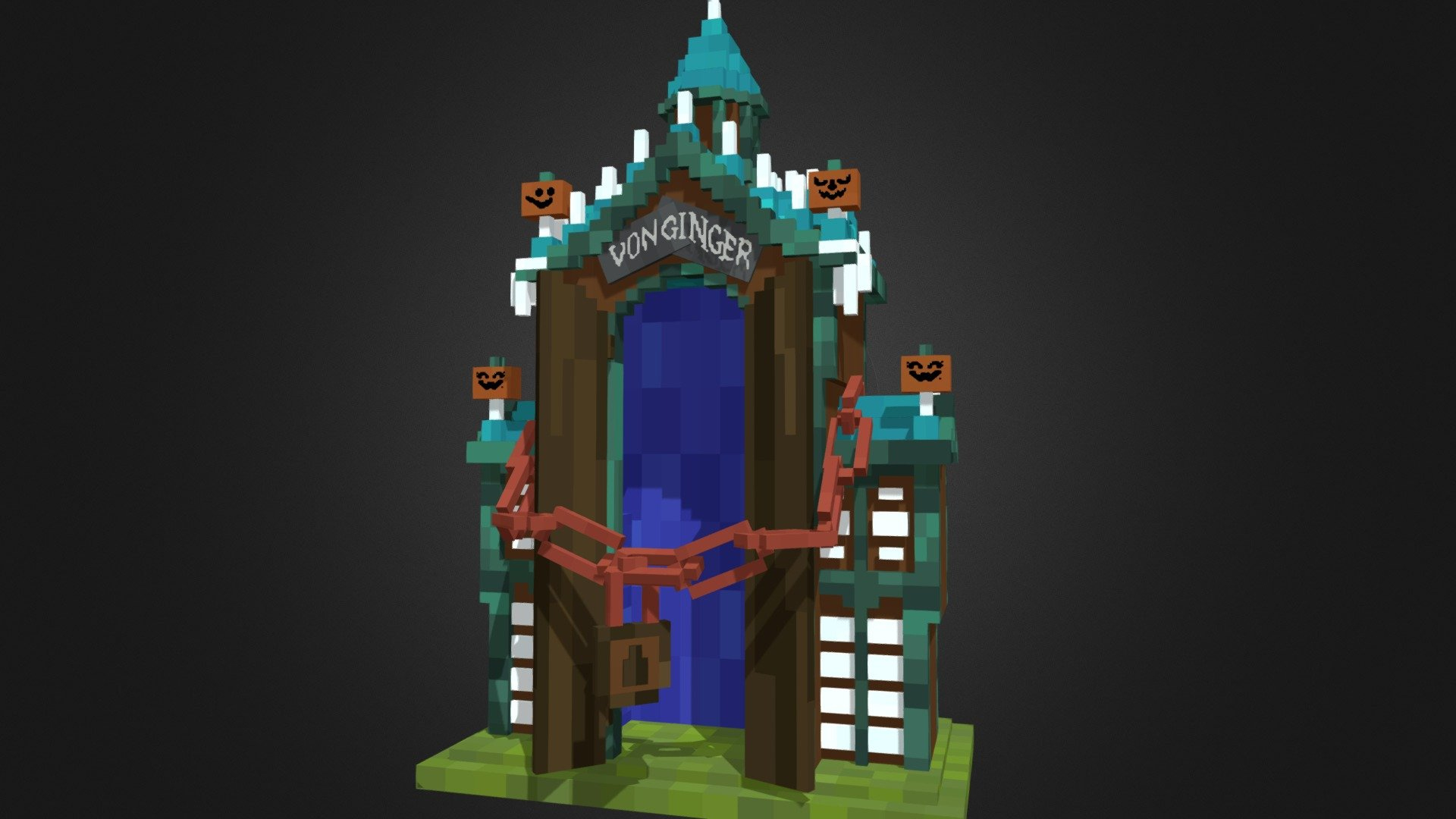 Haunted Mansion Holiday 2023 Gingerbread House - 3D Model regarding Haunted Mansion Gingerbread House Template