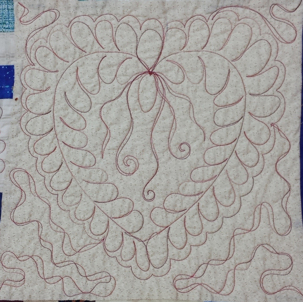 Heart Feather Guides pertaining to Feather Wreath Longarm Quilting Template