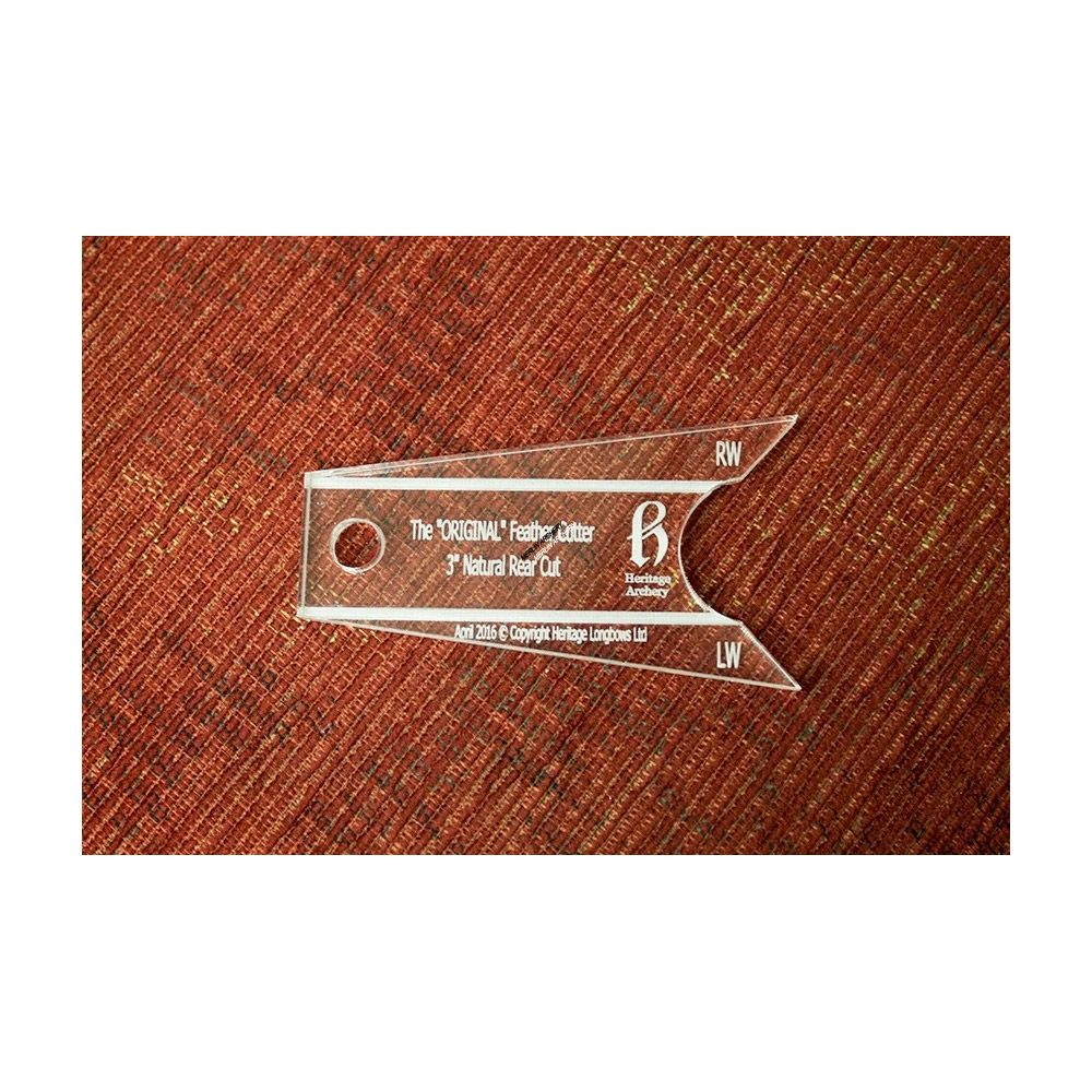 Heritage Feather Cutting Template - Natural | Merlin Archery intended for Feather Template Archery