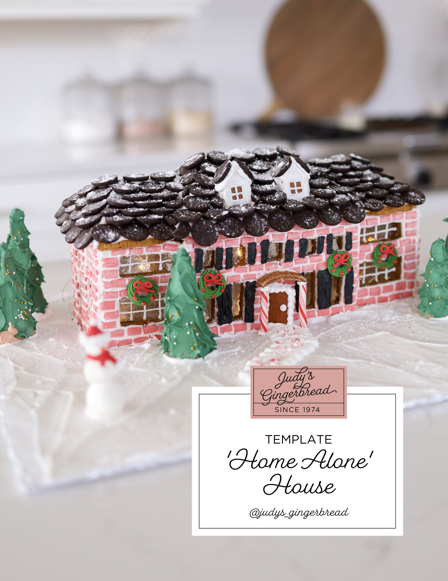 Home Alone House [Gingerbread Template] - Etsy Uk in Home Alone Gingerbread House Template