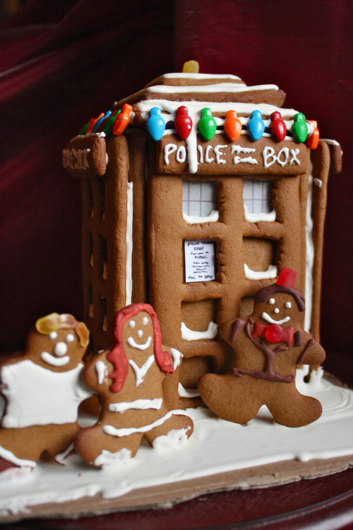 Tardis Gingerbread House Template