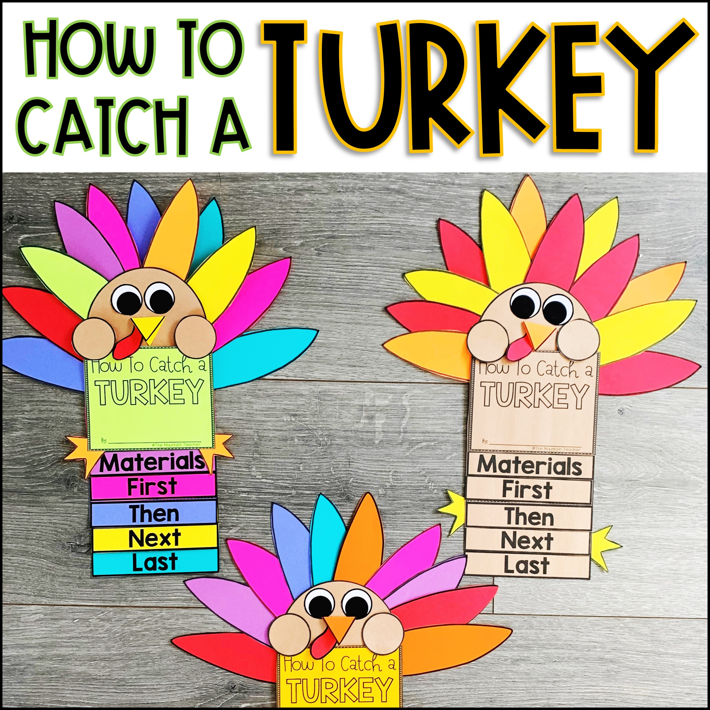 How To Catch A Turkey Writing Template And Craft | Madeteachers for Turkey Writing Template