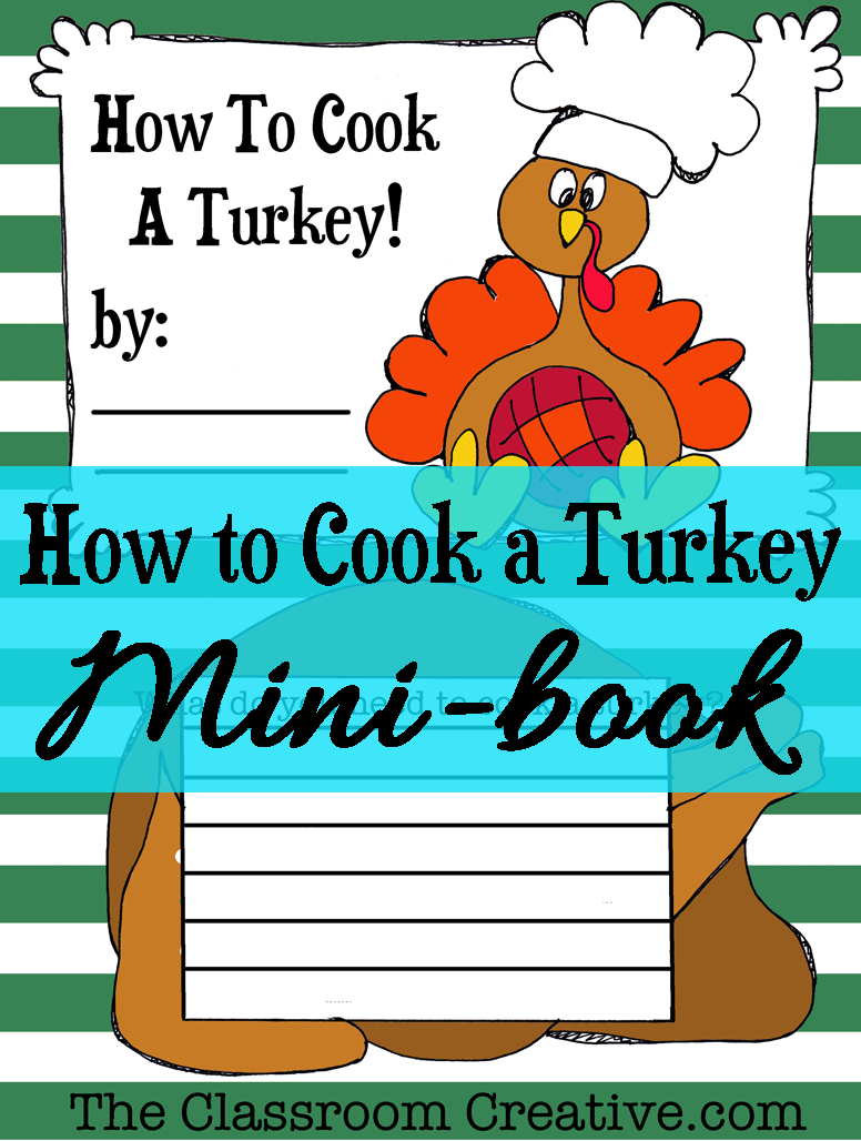 How To Cook A Turkey Mini-Book for How To Cook A Turkey Template For Preschoolers
