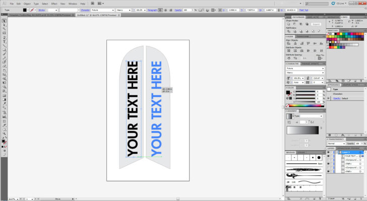 Feather Banner Design Template