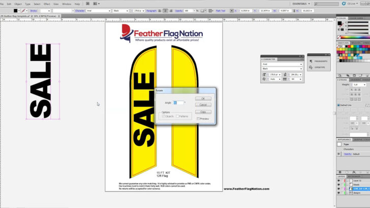 Feather Flag Template Indesign