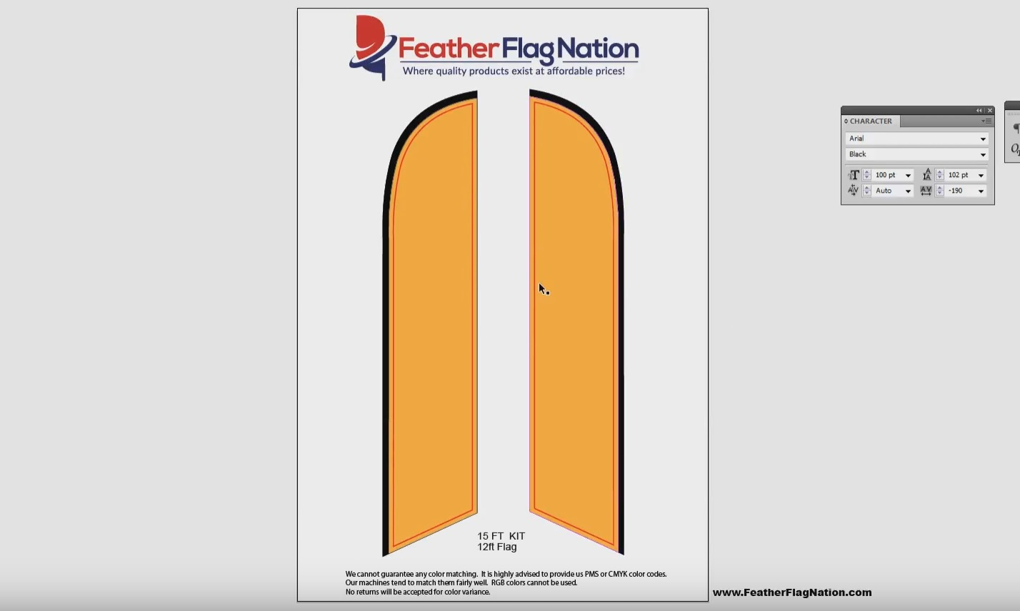 How To Design Feather Flags Beginners Guide For Illustrator intended for Feather Flag Template