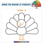 How To Draw A Turkey   Superstar Worksheets For Easy Turkey Template