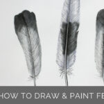 How To Draw And Paint Feathers | Laura Ashton Illustration & Design For Paint Feather Template
