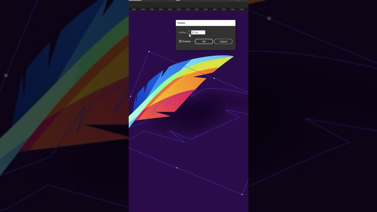 How To Feather Edges In Illustrator | Illustrator Tips #Shorts intended for Pixelmator Template Free Feather Banner