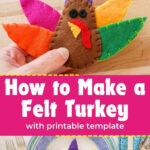 How To Make A Felt Turkey Craft Within Felt Turkey Craft Template