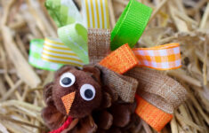 How To Make A Fun Pine Cone Turkey Craft For Kids pertaining to Pine Cone Turkey Craft Template
