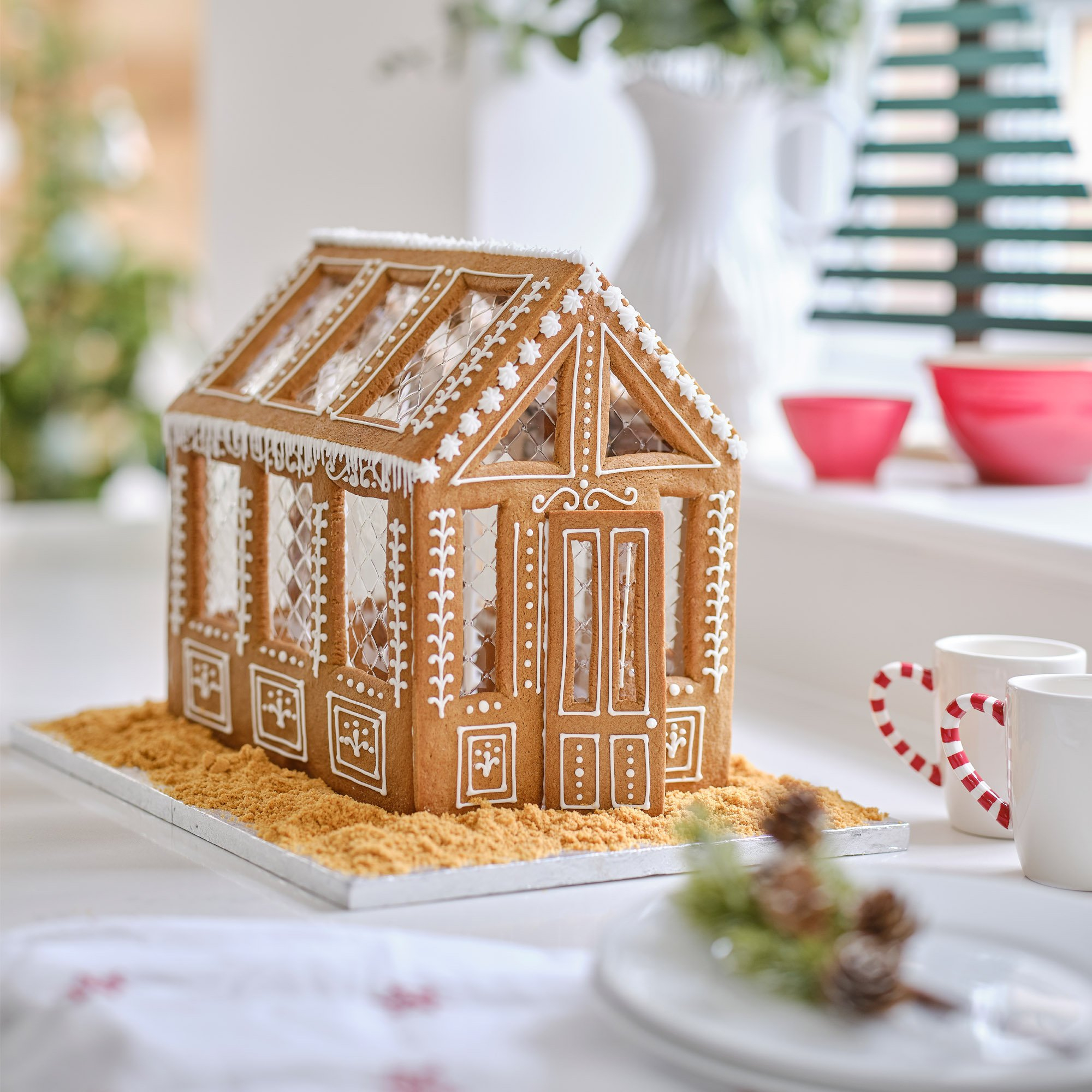 How To Make A Gingerbread Greenhouse | Hobbycraft for Greenhouse Gingerbread House Template