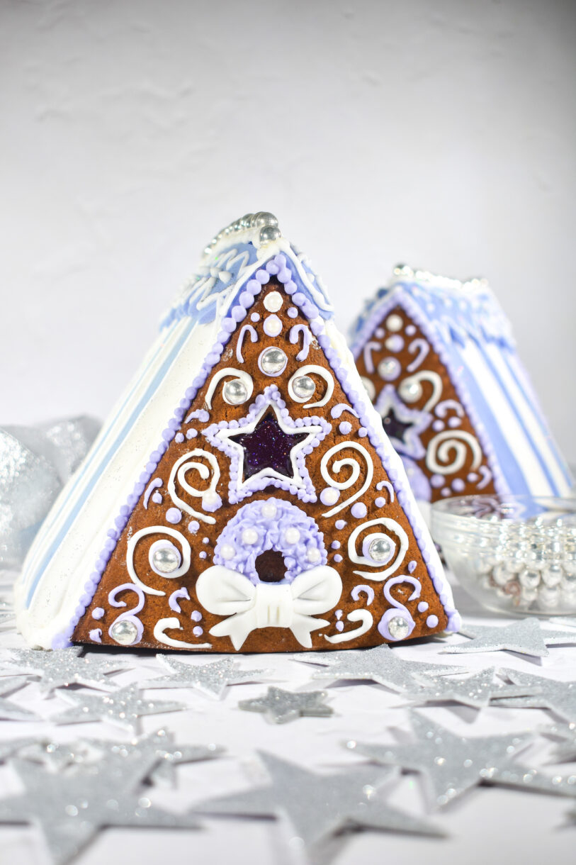 How To Make A Gingerbread House • Baste Cut Fold within A Frame Gingerbread House Template