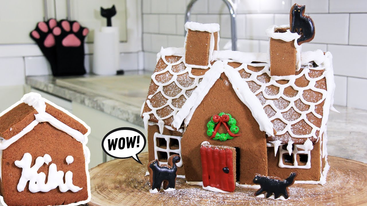How To Make A Gingerbread House + Free Templates! with regard to Medium Sized Gingerbread House Template