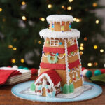 How To Make A Gingerbread Lighthouse | Wilton Throughout Lighthouse Gingerbread House Template