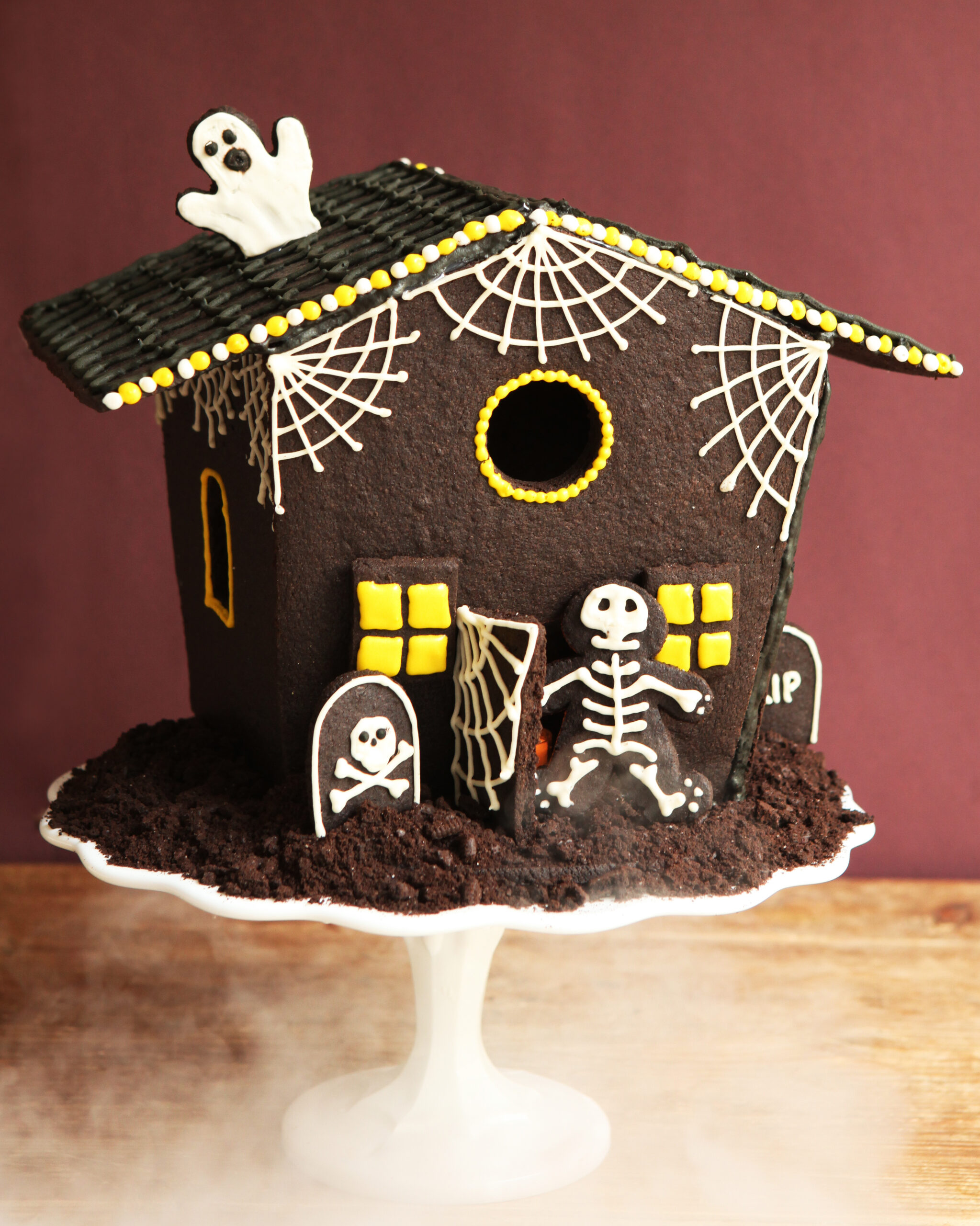 How To Make A Haunted Cookie House For Halloween | The Kitchn in Spooky Gingerbread House Template