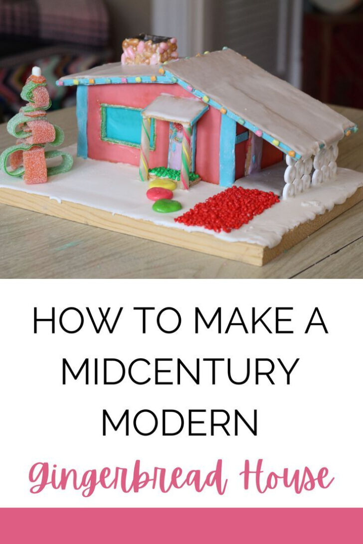 Mid Century Modern Gingerbread House Template