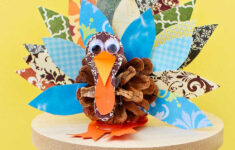 How To Make A Pinecone Turkey For Thanksgiving | Welcome To Nana'S pertaining to Free Pine Cone Turkey Feather Template