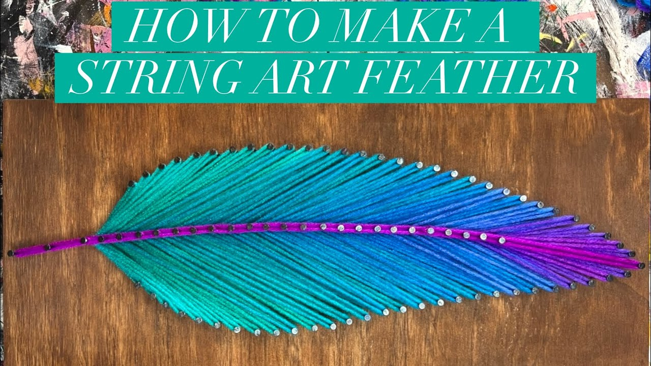 How To Make A String Art Feather within Feather String Art Template