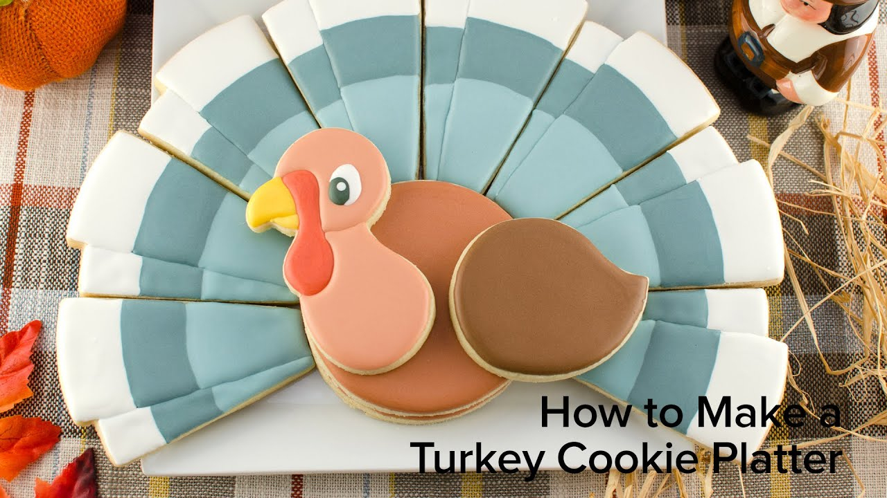 How To Make A Turkey Cookie Platter for Turkey Cookie Cutter Template