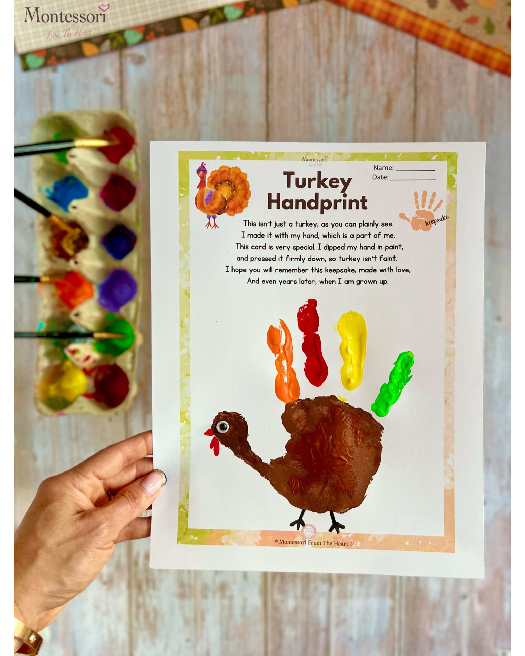 How To Make Cute Turkey Handprint Thanksgiving Kids Craft pertaining to Turkey Handprint Template