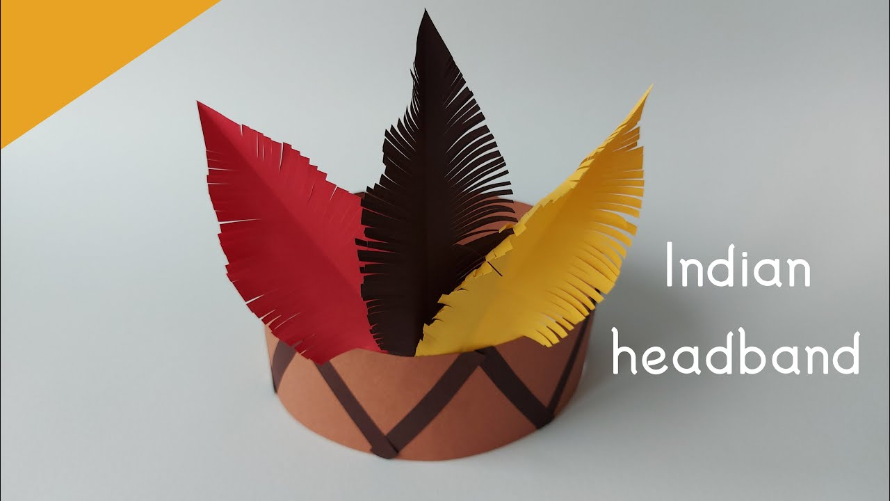 How To Make Indian Headband For Kids / Easy Paper Crafts / Kids Craft Ideas  / 5 Minute Crafts regarding Construction Paper Indian Hat Feather Template