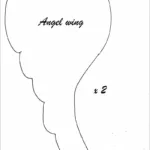 How To Make Map Paper Angel Wings Wall Decor   Pillar Box Blue Within Simpile Wing Feather Template