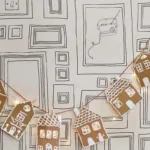 How To Upcycle Packaging Into A Gingerbread Garland   Pillar Box Blue Throughout Gingerbread House Garland Template