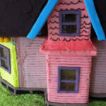 Howtocookthat : Cakes, Dessert & Chocolate | Add Fondant Details With Up House Gingerbread Template