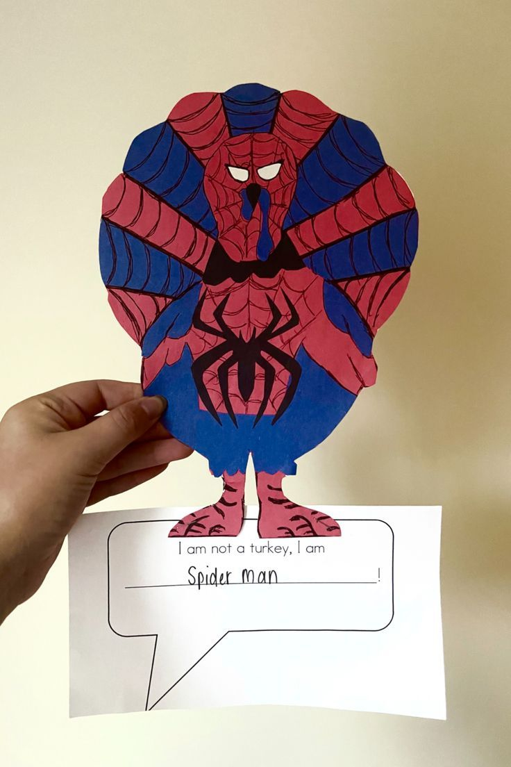 I Am Not A Turkey, I Am Spider Man regarding Disguise A Turkey Spiderman Template