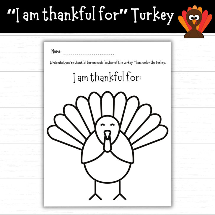 I Thankful For Turkey Template I Thankful For Turkey Template
