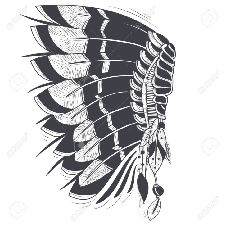 Native American Headdress Feather Template