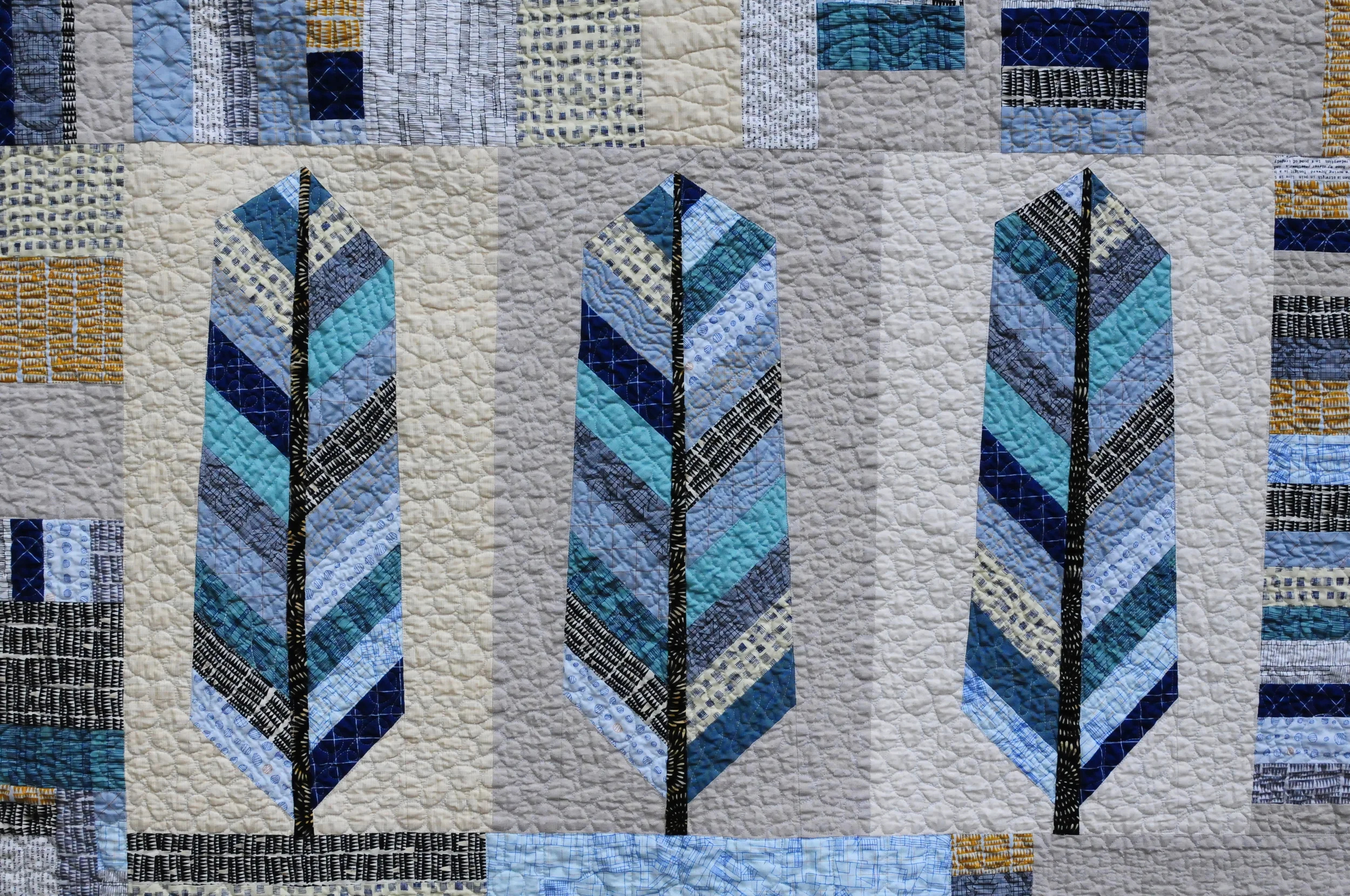Improv Feather Tutorial — Kristin Shields intended for Feather Quilt Template