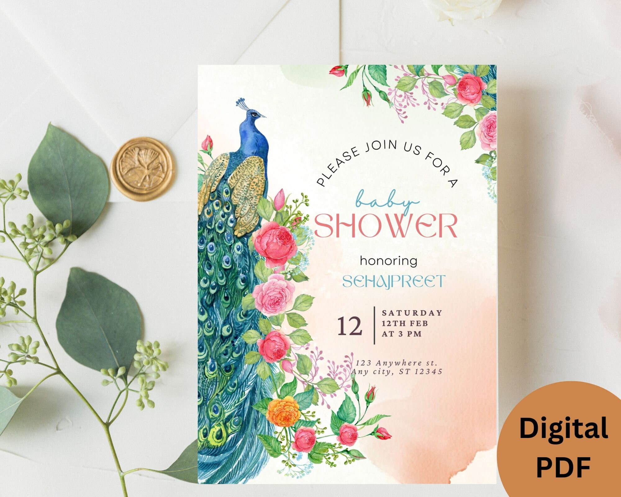 Invitation Templates Peacock Baby Shower Invitations Creative with Peacock Feather Baby Shower Invitation Template