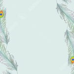 Krishna Page Border And Printable Background In Word   Slidesdocs In Card Krishna Feather Template