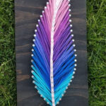 Leaf Nail String Art, Feather String Art, Sunshine Theme Art Regarding Feather Template For String Art