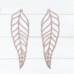 Leather Earrings Svg, Feather Earring Svg, Earring Template Svg With Feather Leaf Earring Template