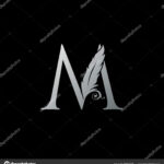 Luxury Feather Letter Logo Icon Monogram Logo Template Design Within Feather Monogram Template